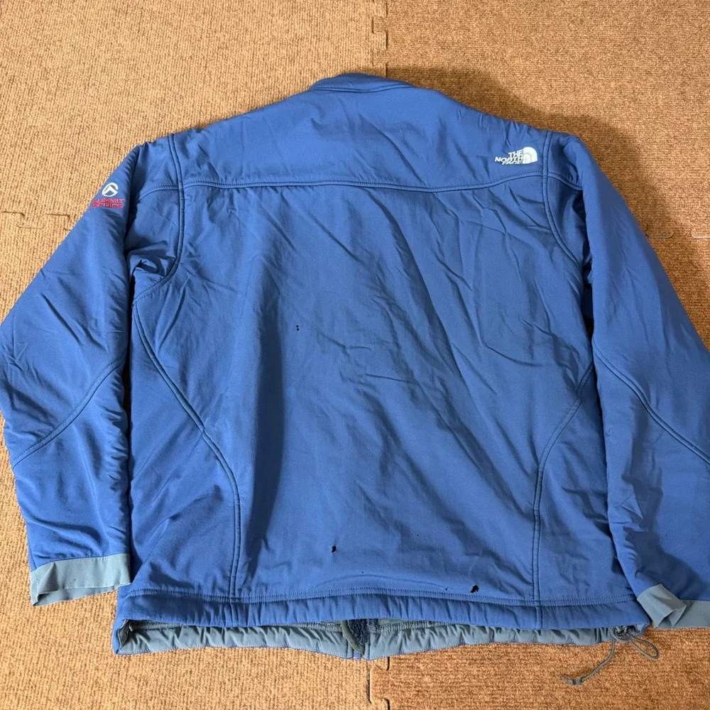 The North‎ Face Summit Series Softshell Jacket Mens L Blue Full Zip Fleece Lined